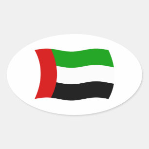 Vlagsticker Verenigde Arabische Emiraten Ovale Sticker