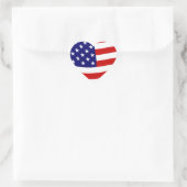Vlagsticker Verenigde Staten van Amerika Hart Sticker (Tas)