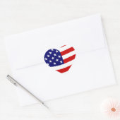 Vlagsticker Verenigde Staten van Amerika Hart Sticker (Envelop)