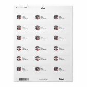 Vlagtekst Californië-Afbeelding en VS Etiket (Full Sheet)