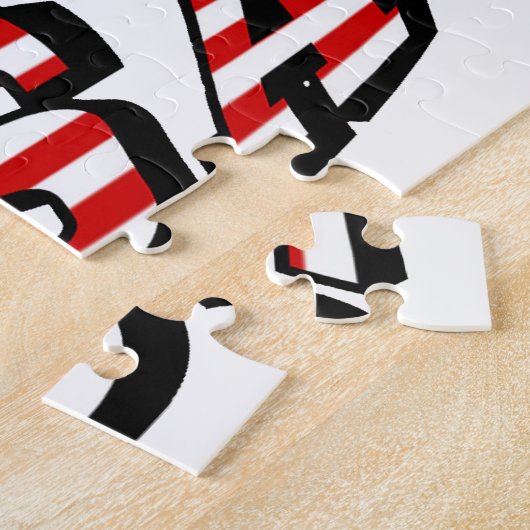 Vlagtekst Californië-Afbeelding en VS Legpuzzel (Zijkant)