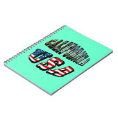 Vlagtekst Californië-Afbeelding en VS Notitieboek (Linkerzijde)