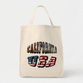 Vlagtekst Californië-Afbeelding en VS Tote Bag (Voorkant)