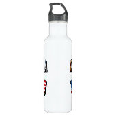 Vlagtekst Californië-Afbeelding en VS Waterfles (Achterkant)