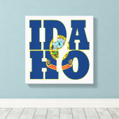 Vlagtekst Idaho-staat Canvas Afdruk (Insitu (Houten vloer))