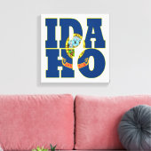 Vlagtekst Idaho-staat Canvas Afdruk (Insitu (Woonkamer))
