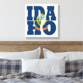 Vlagtekst Idaho-staat Canvas Afdruk (Insitu (Slaapkamer))