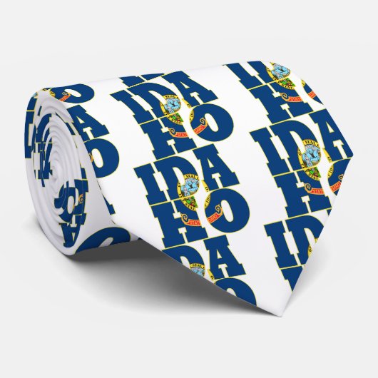 Vlagtekst Idaho-staat Stropdas (Opgerold)