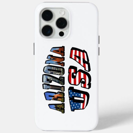 Vlagtekst van Arizona Afbeelding en VS Case-Mate iPhone Case (Achterkant)