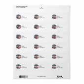 Vlagtekst van Arizona Afbeelding en VS Etiket (Full Sheet)