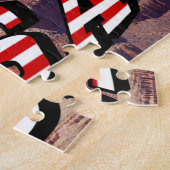 Vlagtekst van Arizona Afbeelding en VS Legpuzzel (Zijkant)