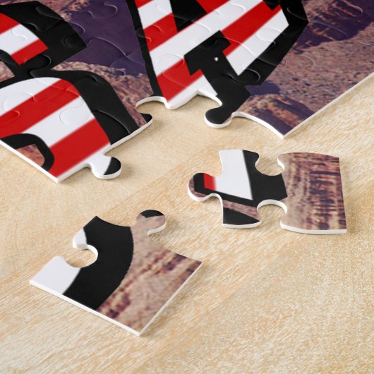 Vlagtekst van Arizona Afbeelding en VS Legpuzzel (Zijkant)