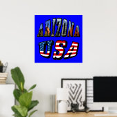 Vlagtekst van Arizona Afbeelding en VS Poster (Thuiskantoor)