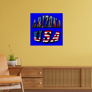 Vlagtekst van Arizona Afbeelding en VS Poster
