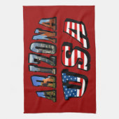 Vlagtekst van Arizona Afbeelding en VS Theedoek (Verticaal)