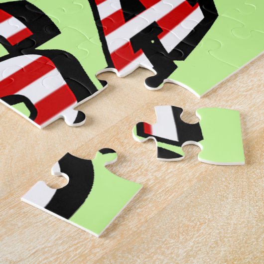 Vlagtekst van Arkansas Afbeelding en USA Legpuzzel (Zijkant)