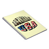 Vlagtekst van Arkansas Afbeelding en USA Notitieboek (Rechterzijde)