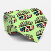 Vlagtekst van Arkansas Afbeelding en USA Stropdas (Opgerold)