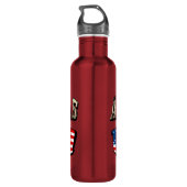 Vlagtekst van Arkansas Afbeelding en USA Waterfles (Achterkant)