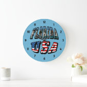 Vlagtekst van Florida-staat en VS Grote Klok (Huis)