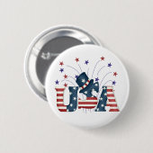 Vlagtekst Verenigde Staten Ronde Button 5,7 Cm (Voorkant /achterkant)
