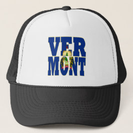 Vlagtekst Vermont-staat Trucker Pet
