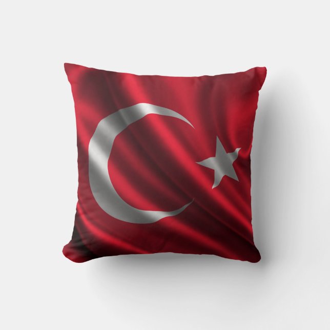 Vlagweefsel van Turkije Kussen (Voorkant)