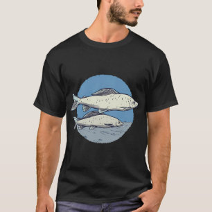 Vlagzalm forel vissen vissen t-shirt