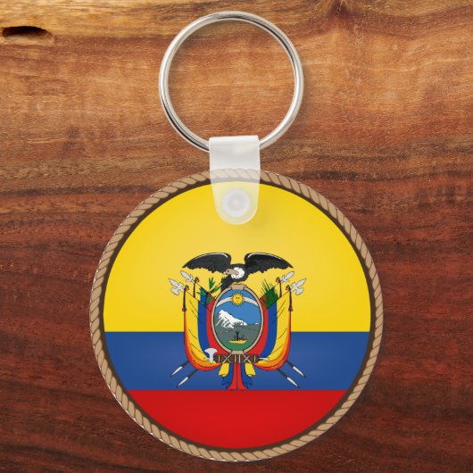 Vlagzegel van Cool Ecuador Sleutelhanger (Voorkant)
