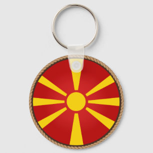 Vlagzegel van Cool Macedonië Sleutelhanger