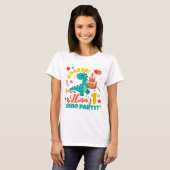 Vlak 1e verjaardag Dino Party Kleurrijk T-shirt (Voorkant volledig)