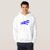 vlak - blauw hoodie (Voorkant volledig)