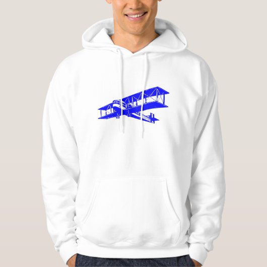 vlak - blauw hoodie (Voorkant)