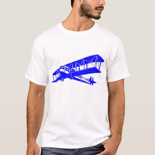 vlak - blauw t-shirt (Voorkant)