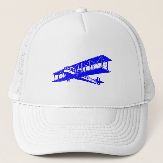  vlak - blauw trucker pet (Voorkant)