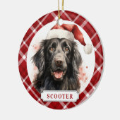 Vlak gecoate Retriever Keramische Cirkel Ornament (Links)