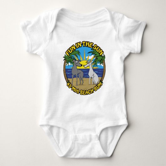 VLAK IN DE ZON 45 Mph BEACH BUM Romper (Voorkant)
