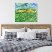 Vlak landschap bij Auvers van Vincent van Gogh Canvas Afdruk (Insitu (Slaapkamer))