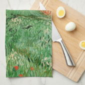 Vlak landschap bij Auvers van Vincent van Gogh Theedoek (Quarter Fold)