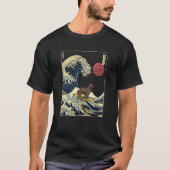 Vlak Met een laag bedekt Retriever Japans Kanagawa T-shirt (Voorkant)