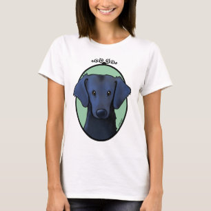 Vlak Met een laag bedekte Retriever T-shirt