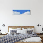 Vlak met wolken Panoramische Canvas Print (Insitu (Slaapkamer))