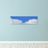 Vlak met wolken Panoramische Canvas Print (Insitu (Houten vloer))