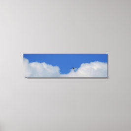 Vlak met wolken Panoramische Canvas Print