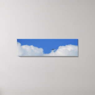 Vlak met wolken Panoramische Canvas Print