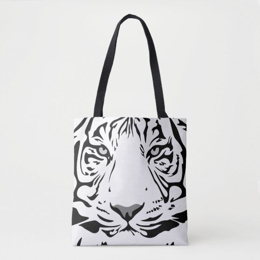 Vlak ontwerp van tijger model tote bag (Voorkant)