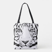 Vlak ontwerp van tijger model tote bag (Achterkant)