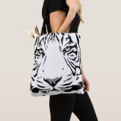 Vlak ontwerp van tijger model tote bag (Dichtbij)