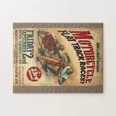  vlak spoor voor motorfietsen legpuzzel (Horizontaal)