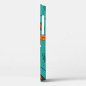 Vlak-Stijl Halloween Turquoise Patroon. Case-Mate iPhone Case (Achterkant / Links)